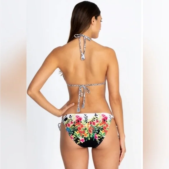 Johnny Was Spring Tie Bikini Top & Bottoms - Picture 2 of 2